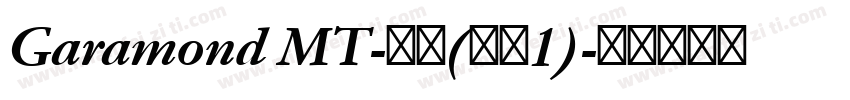 Garamond MT-粗体(类型1)字体转换